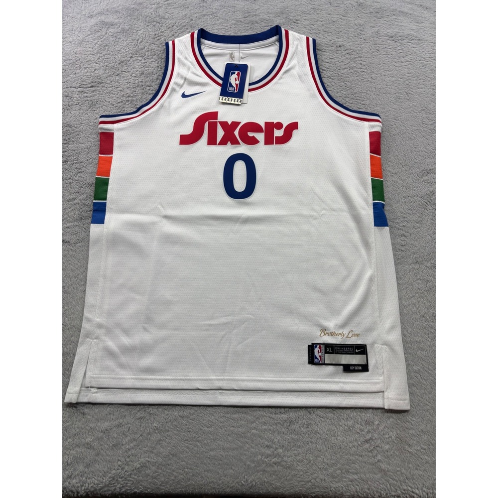 Nike Tyrese Maxey Philadelphia 76ers City Edition Jersey Boys XL 18-20 New